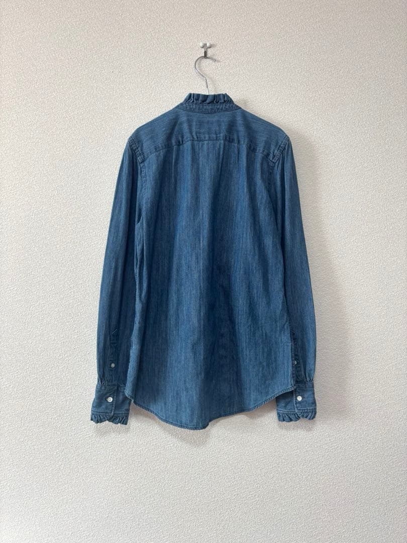 ラルフローレン　デニム　リボン　ボウタイ　フリル　シャツ