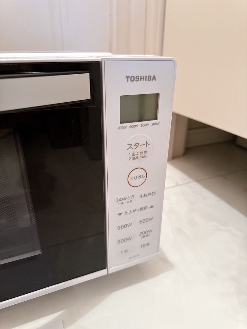 【動作確認済】TOSHIBA 電子レンジ フラットテーブル ER-S17Y-W