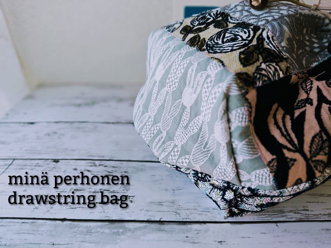 【再販ナシ】ミナペルホネン ドローストリングバッグ 巾着バッグ アネモネ