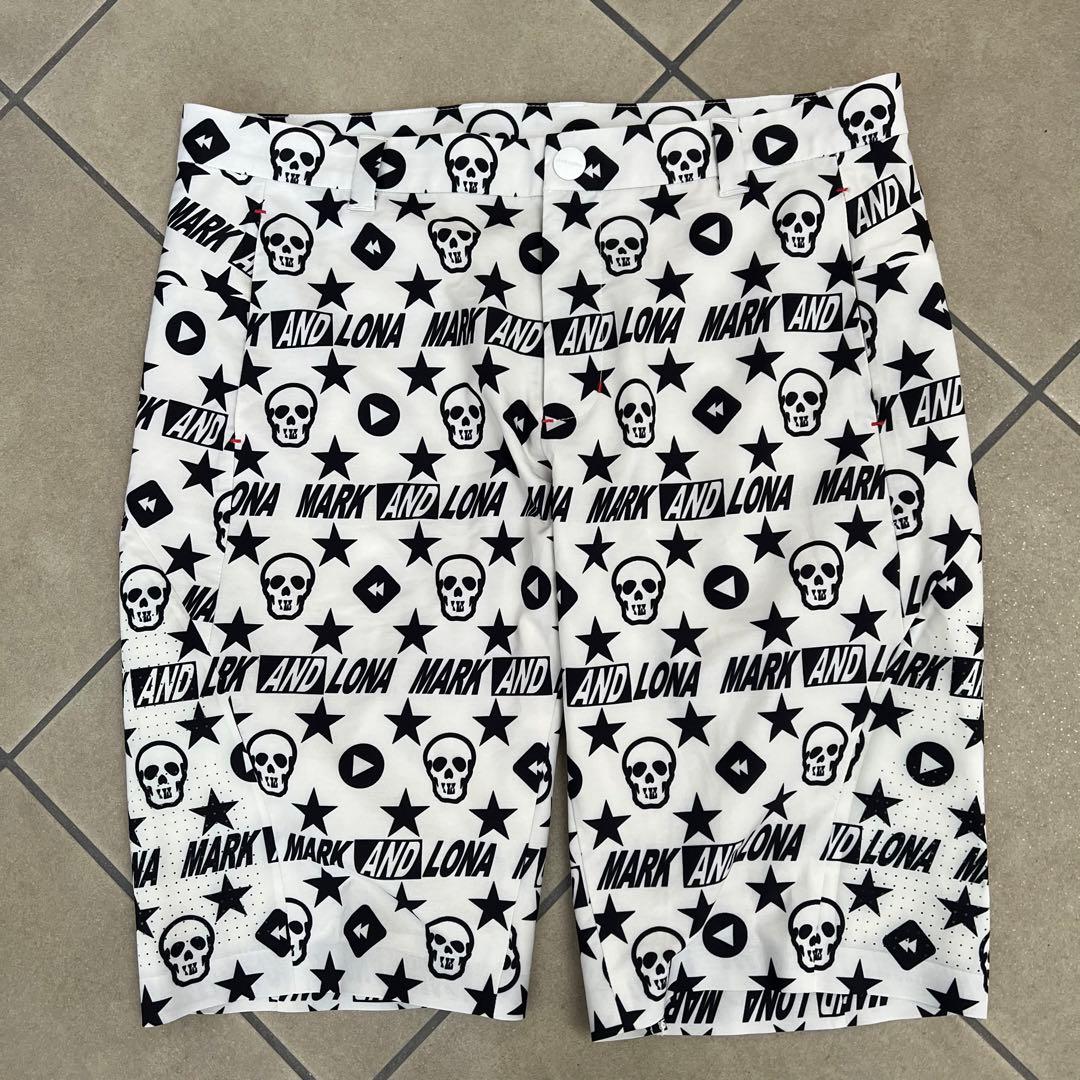 MARK&LONA マークアンドロナ　ショートパンツ　ズボン　メンズ　総柄　ロゴ
