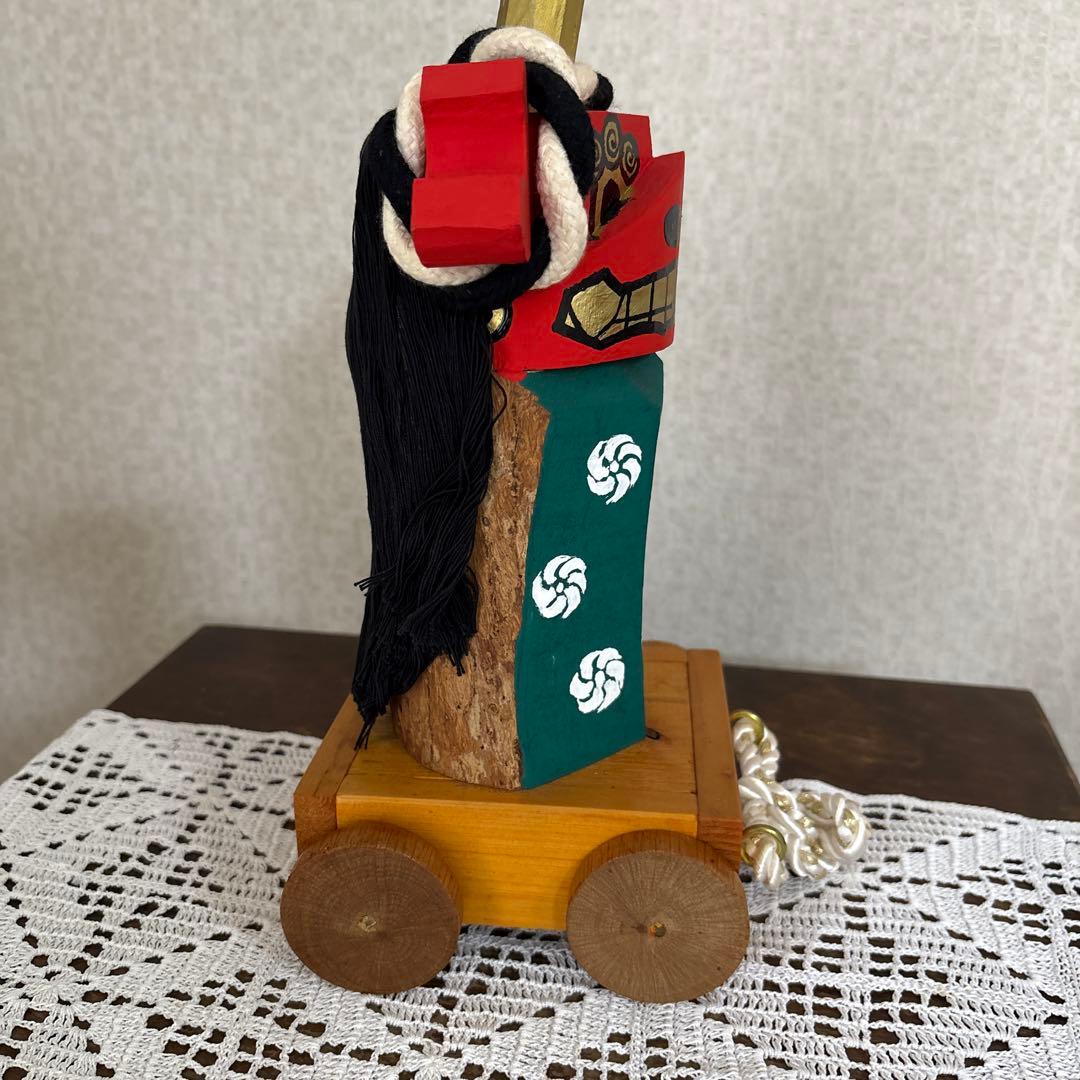 でこ唐津んやま　赤獅子　木偶　人形　木工芸　民芸品　唐津くんちフィギュア