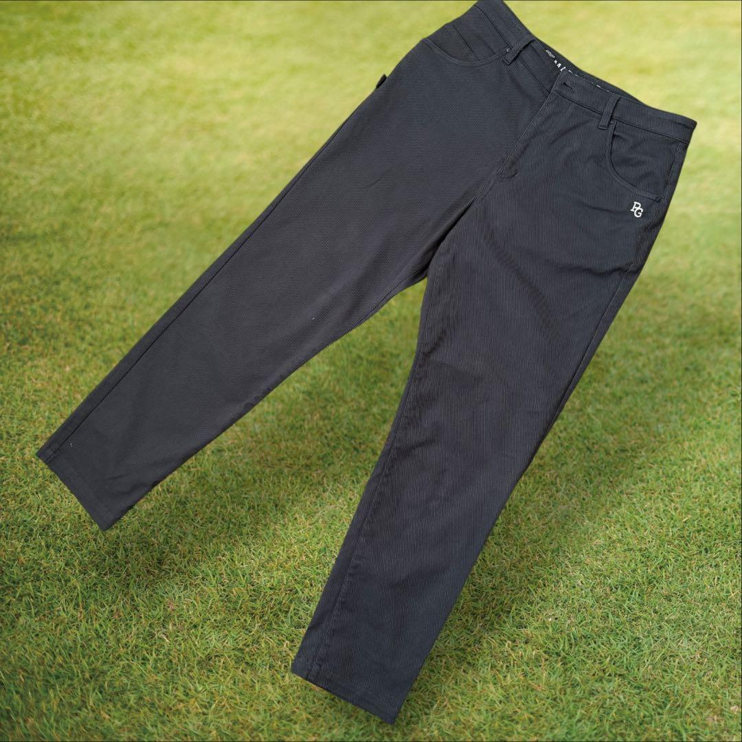 現行モデル　パーリーゲイツ　パンツ　L〜XL相当 グレー　ハンカチ付　コットン