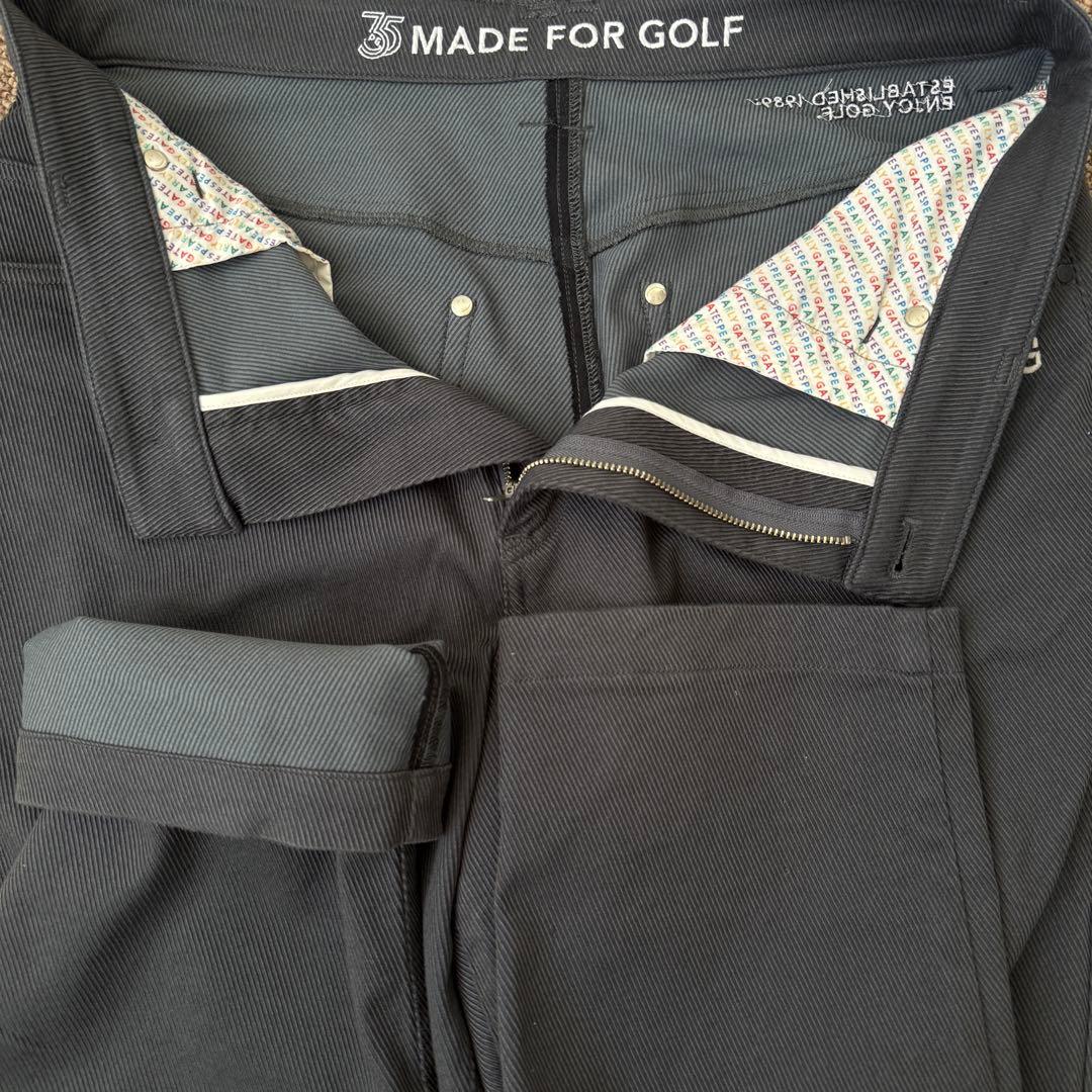 現行モデル　パーリーゲイツ　パンツ　L〜XL相当 グレー　ハンカチ付　コットン