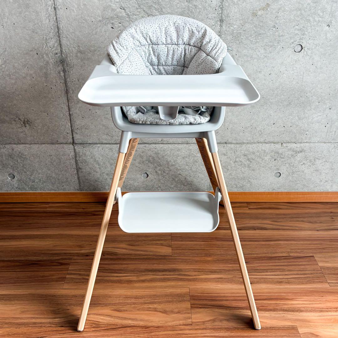 ストッケ　クリック　ハイチェア　グレー　クッション付