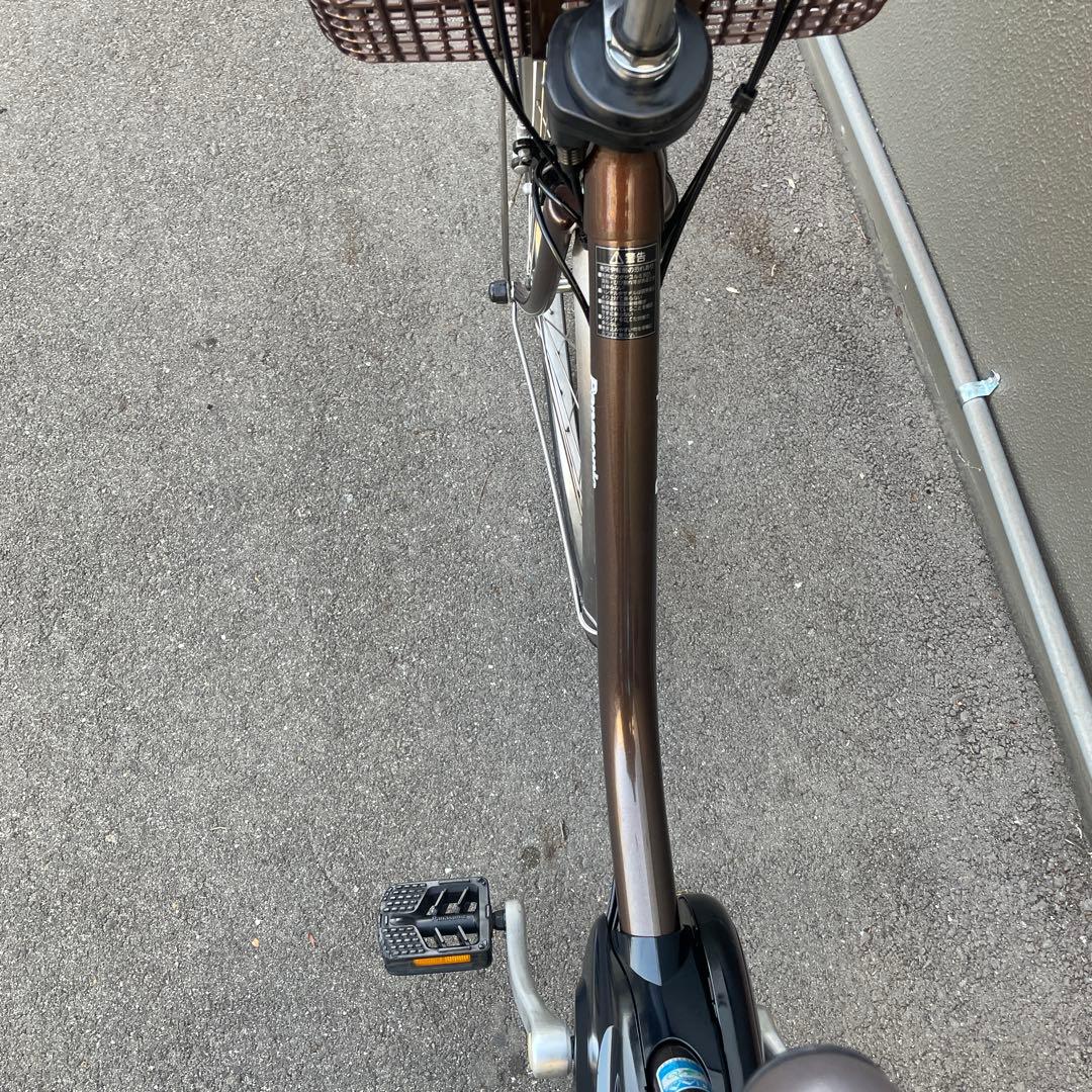 パナソニック電動アシスト自転車26インチ バッテリー16Ah ブラウン