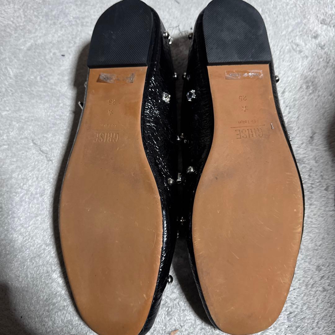 LE TALON GRISE レザーSURREALモチーフフラット