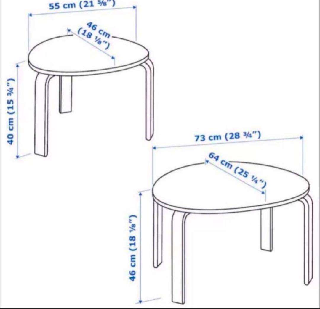 【送料込み】IKEA スヴァルスタ ネストテーブル ローテーブル