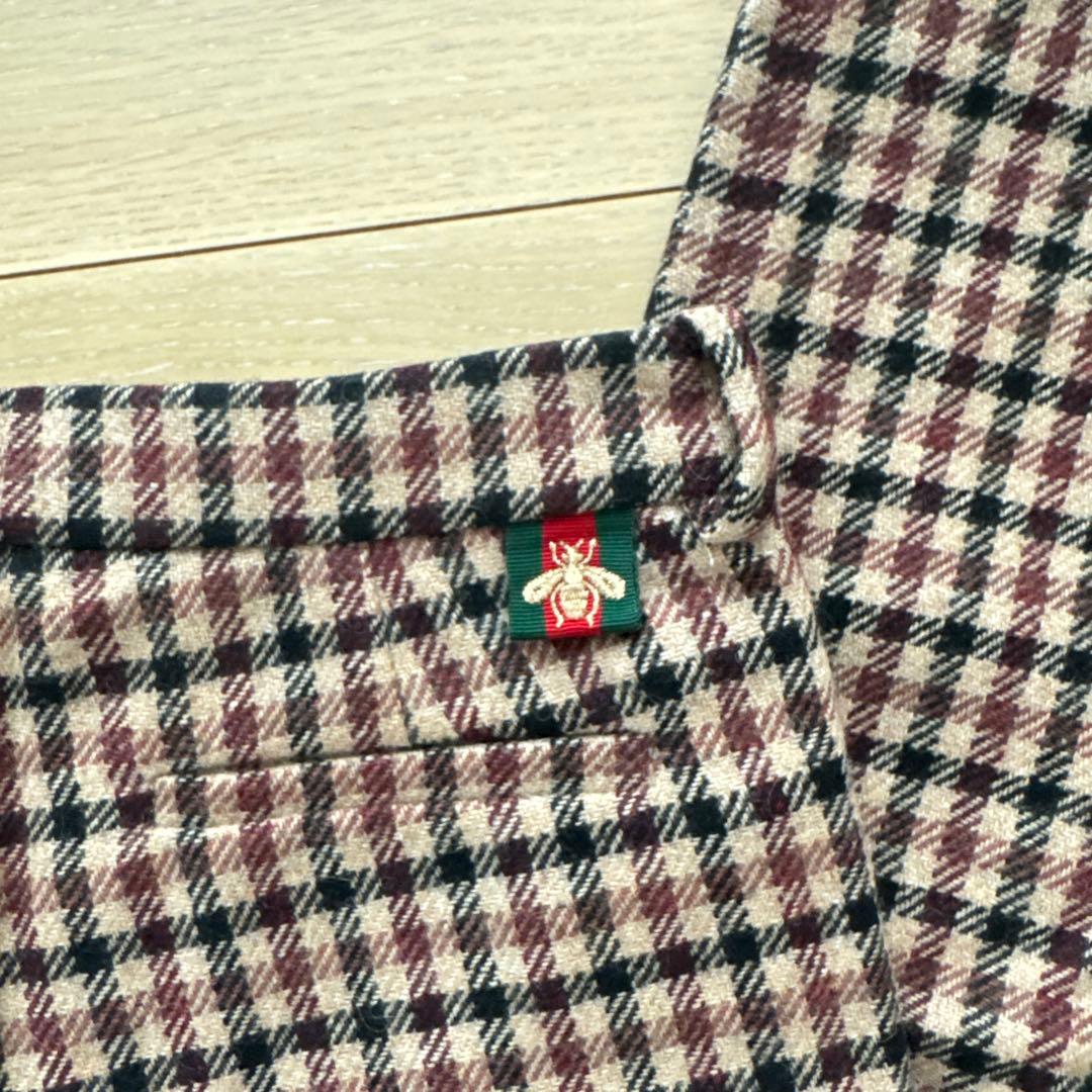 新品未使用　GUCCI KIDSチェック柄 ロングパンツ 新品タグ付き 10Y