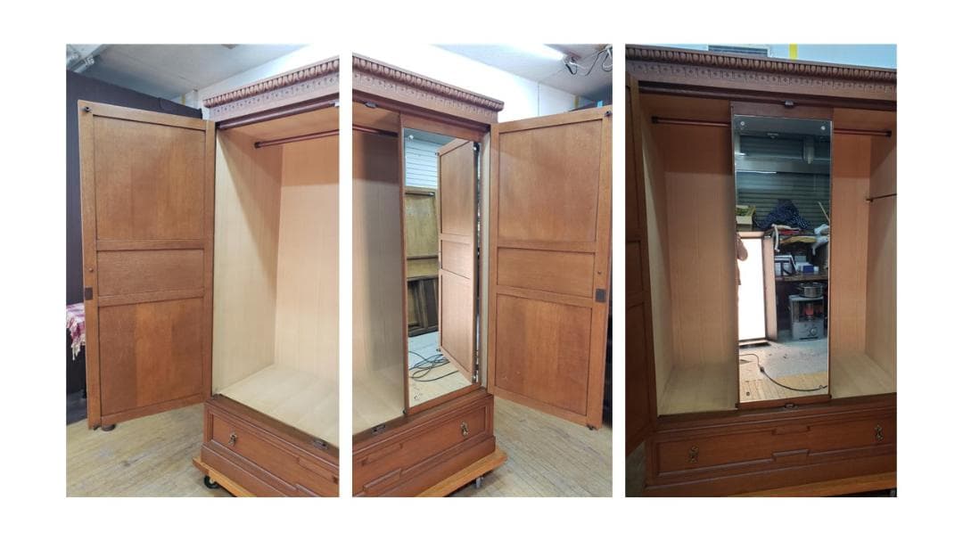 K25　美品　イギリス製　鍵付き　ワードロープ