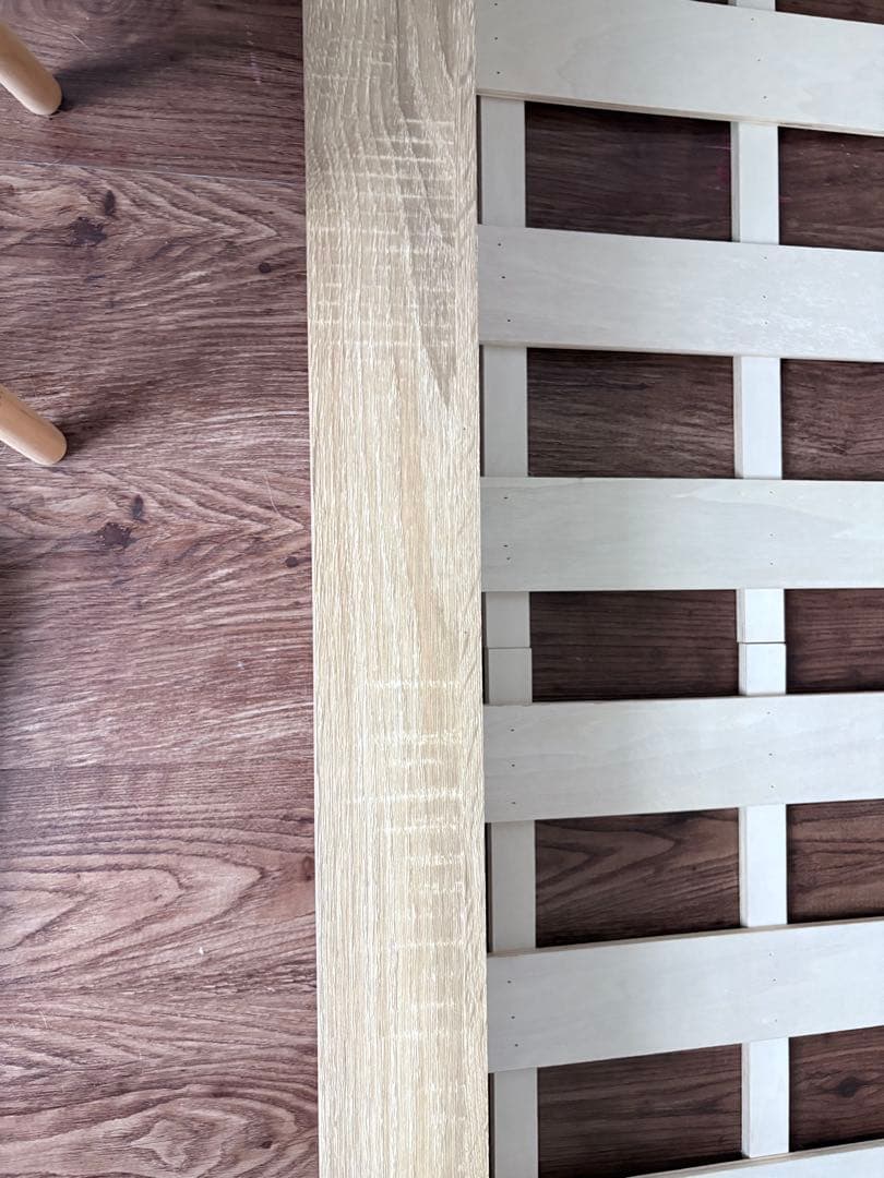 青梅市引渡し⭐︎LOWYA セミダブルベッドフレーム（すのこ付き）ローベッド