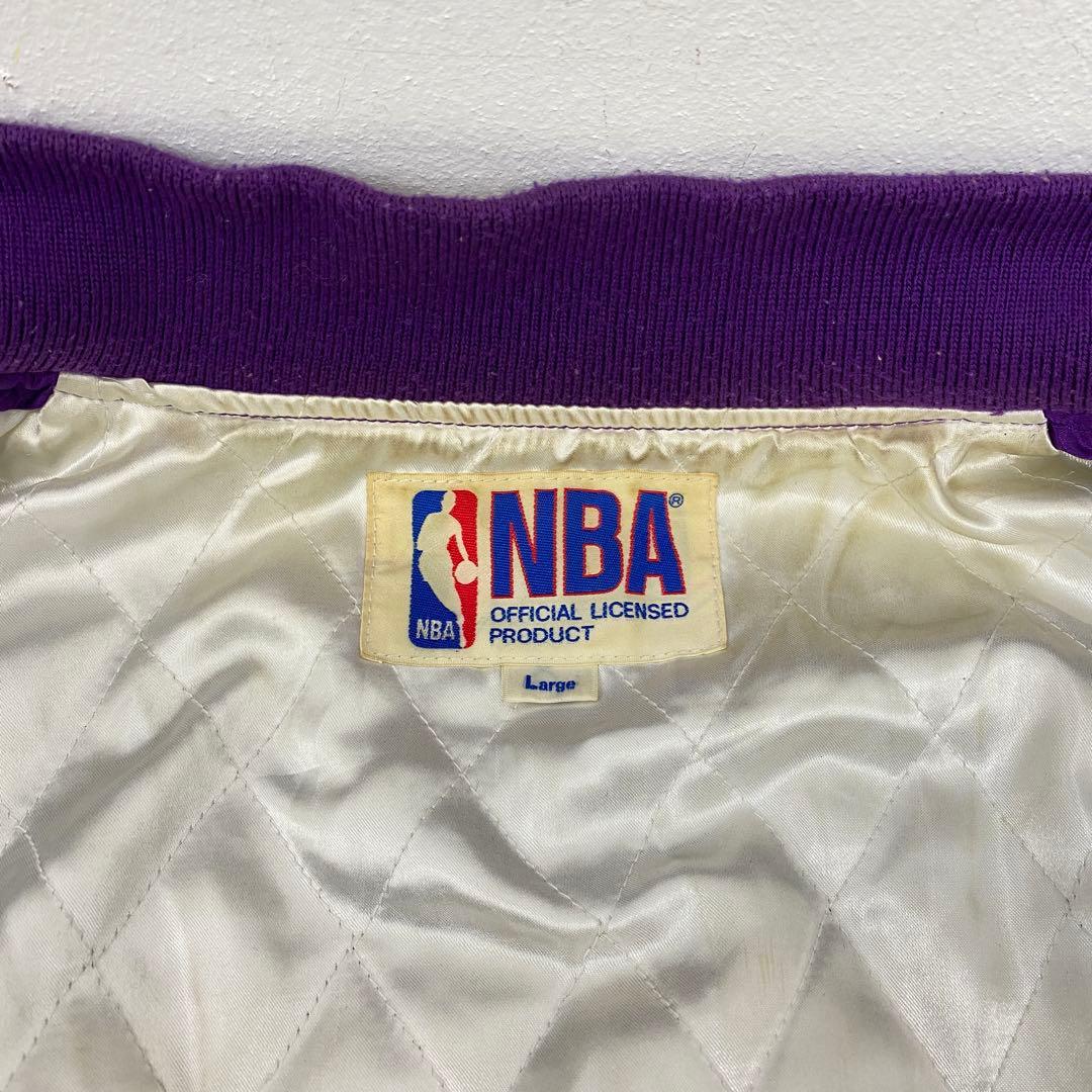 NBA LAKERS レイカーズ バーシティジャケット スタジャン パープル L