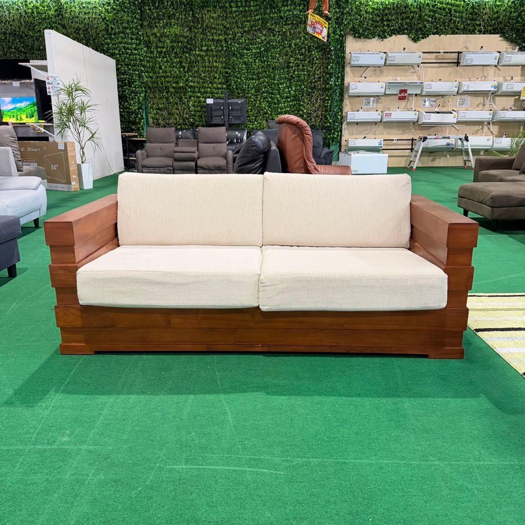 スキャンティーク 2.5人掛けソファ インテリア 木製 N002