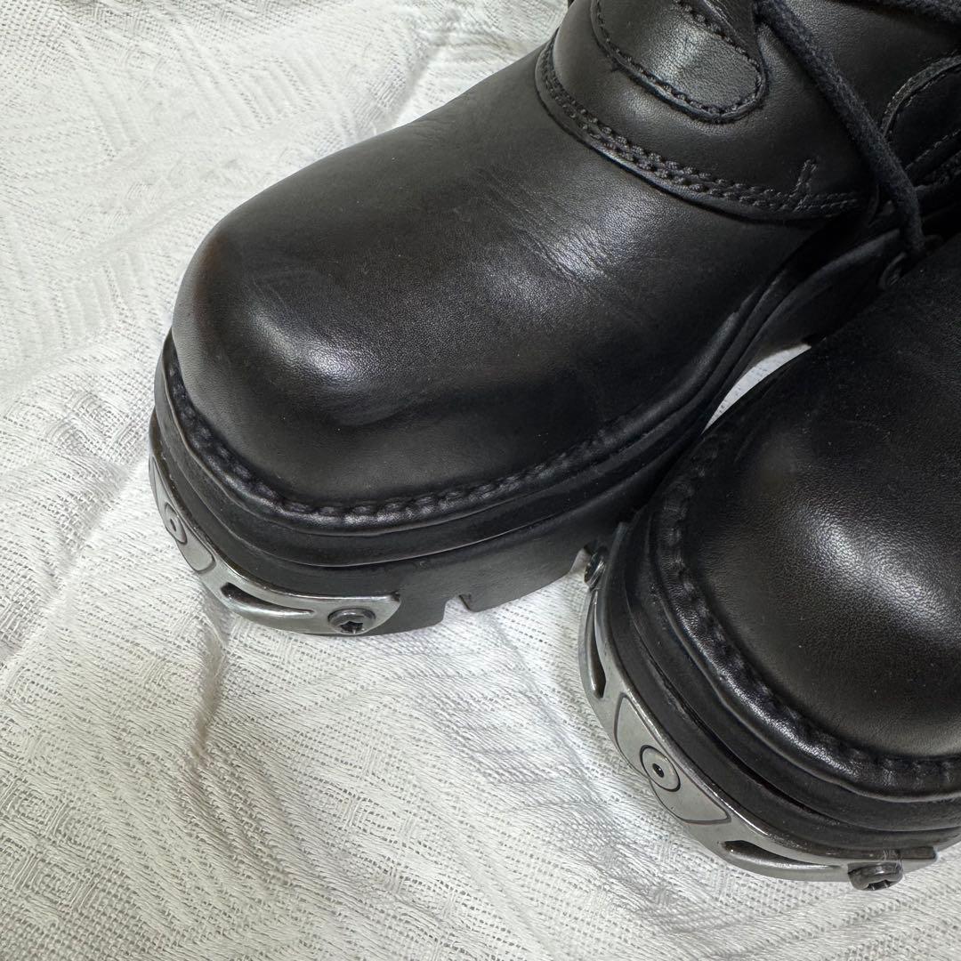 【NEWROCK】M-373-S4 ショーツブーツ レースアップ REACTOR