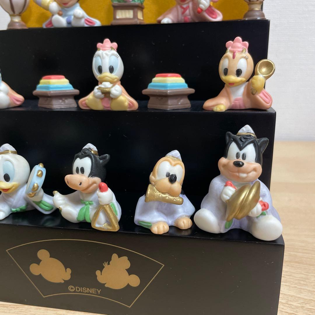 ディズニー　三段雛人形　ひな祭り飾り　陶器製　Disney ベビー雛人形