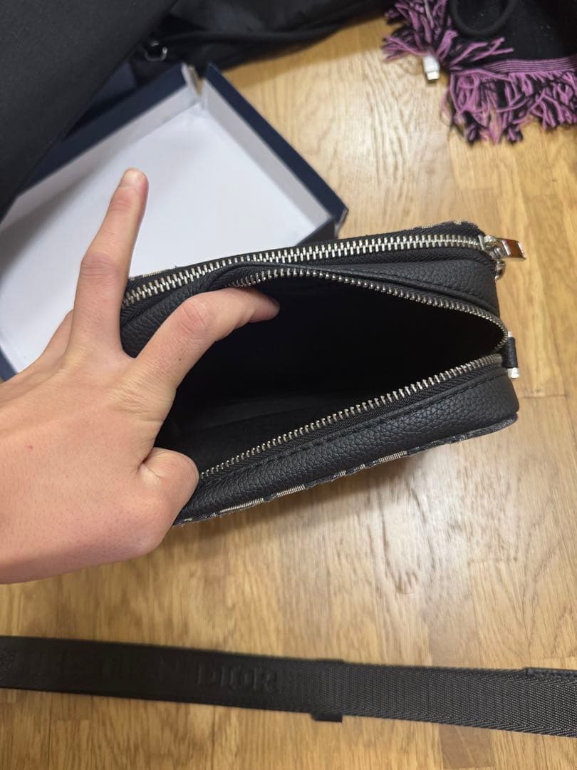 Dior ショルダーバッグ ネイビー/ベージュ