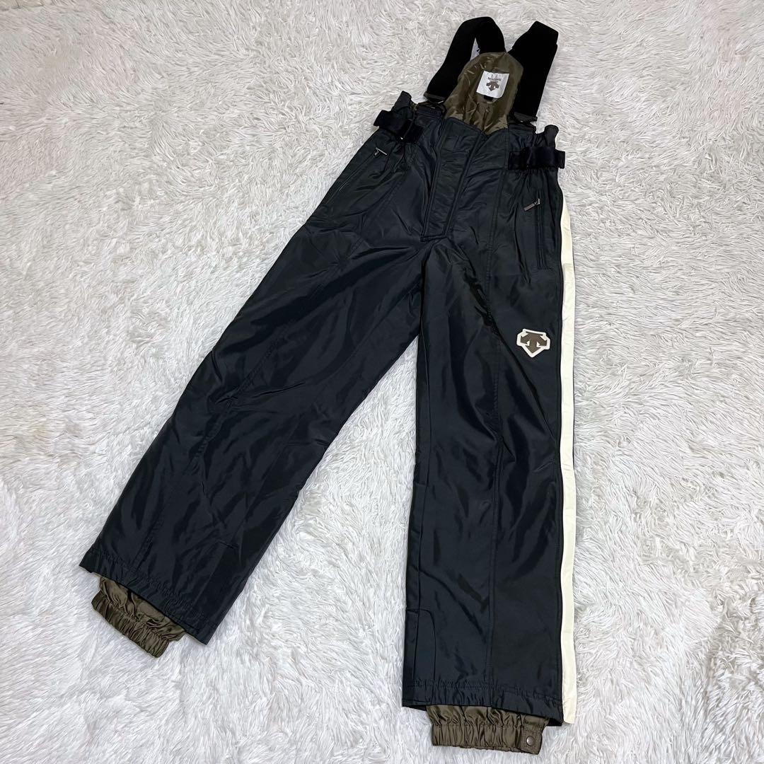 DESCENTE スノーウェア上下M ブラック スキースノボ シンプル 男女兼用