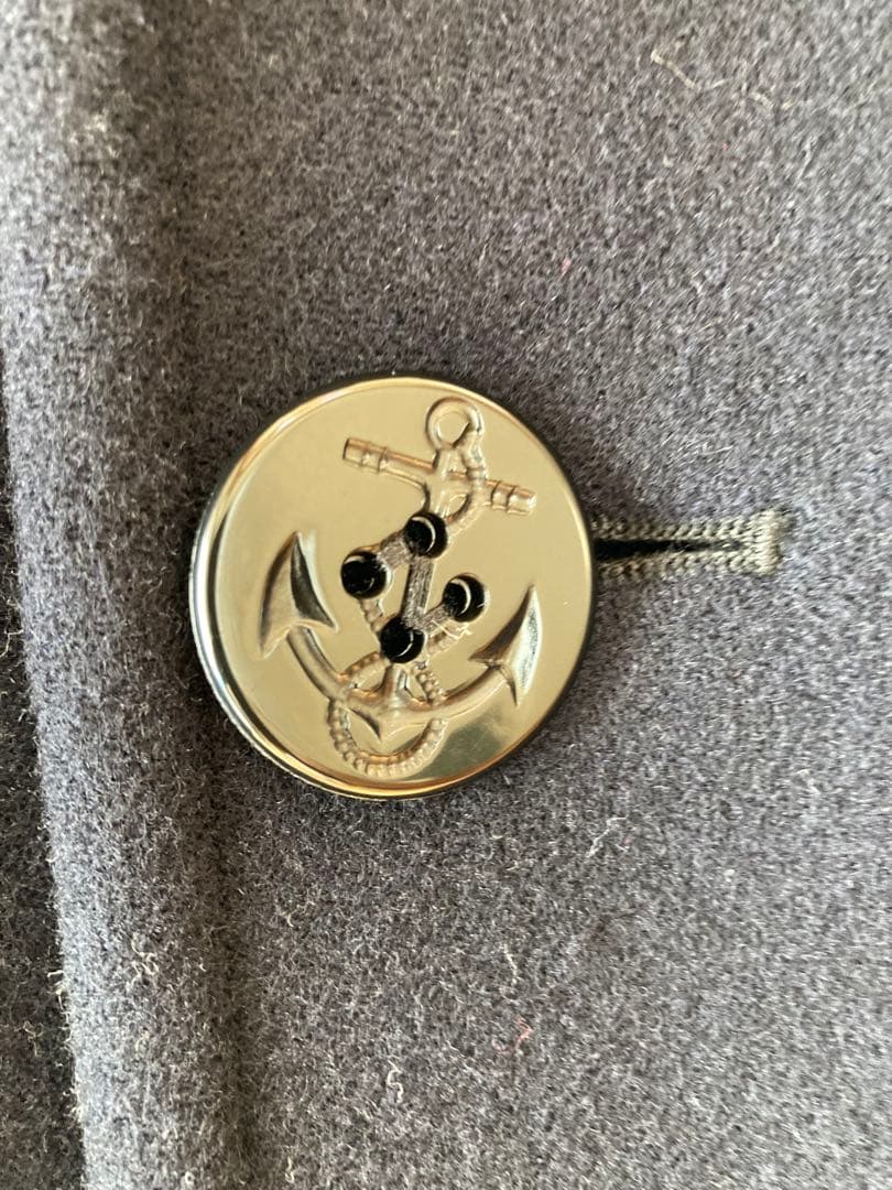 [美品]オーシバルネイビー フード付き ピーコートサイズ5(XL)