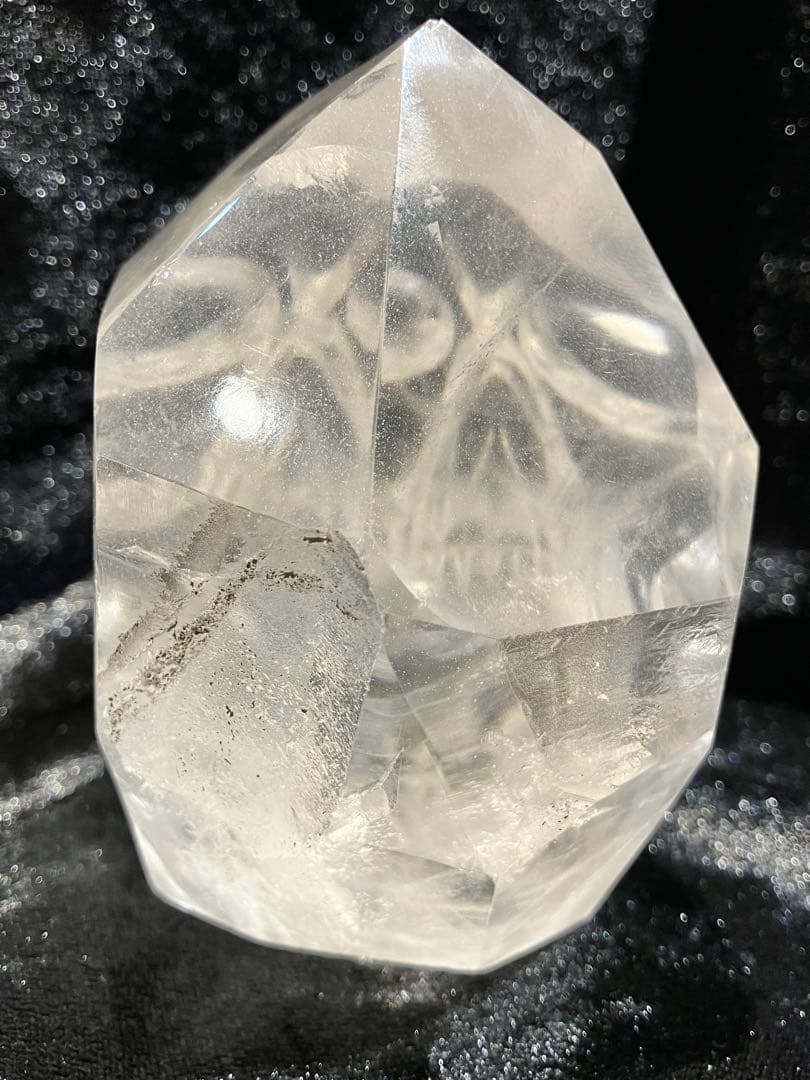 クリスタルスカル 水晶髑髏 水晶 彫刻 天然石 パワーストーン 永遠の知恵