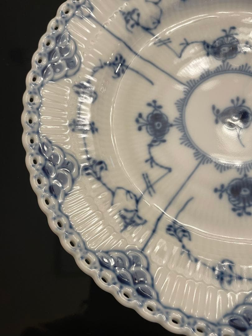 ロイヤルコペンハーゲン ブルーフルーテッド フルレース プレート 20cm