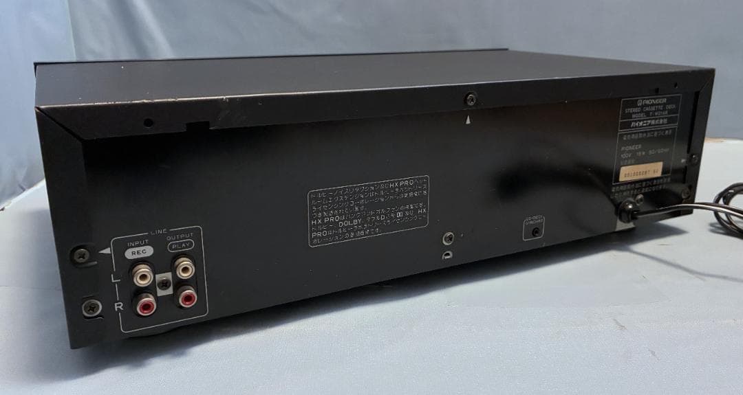 【動作OK】　ダブルカセットデッキ　PIONEER　パイオニア　T-W01AR