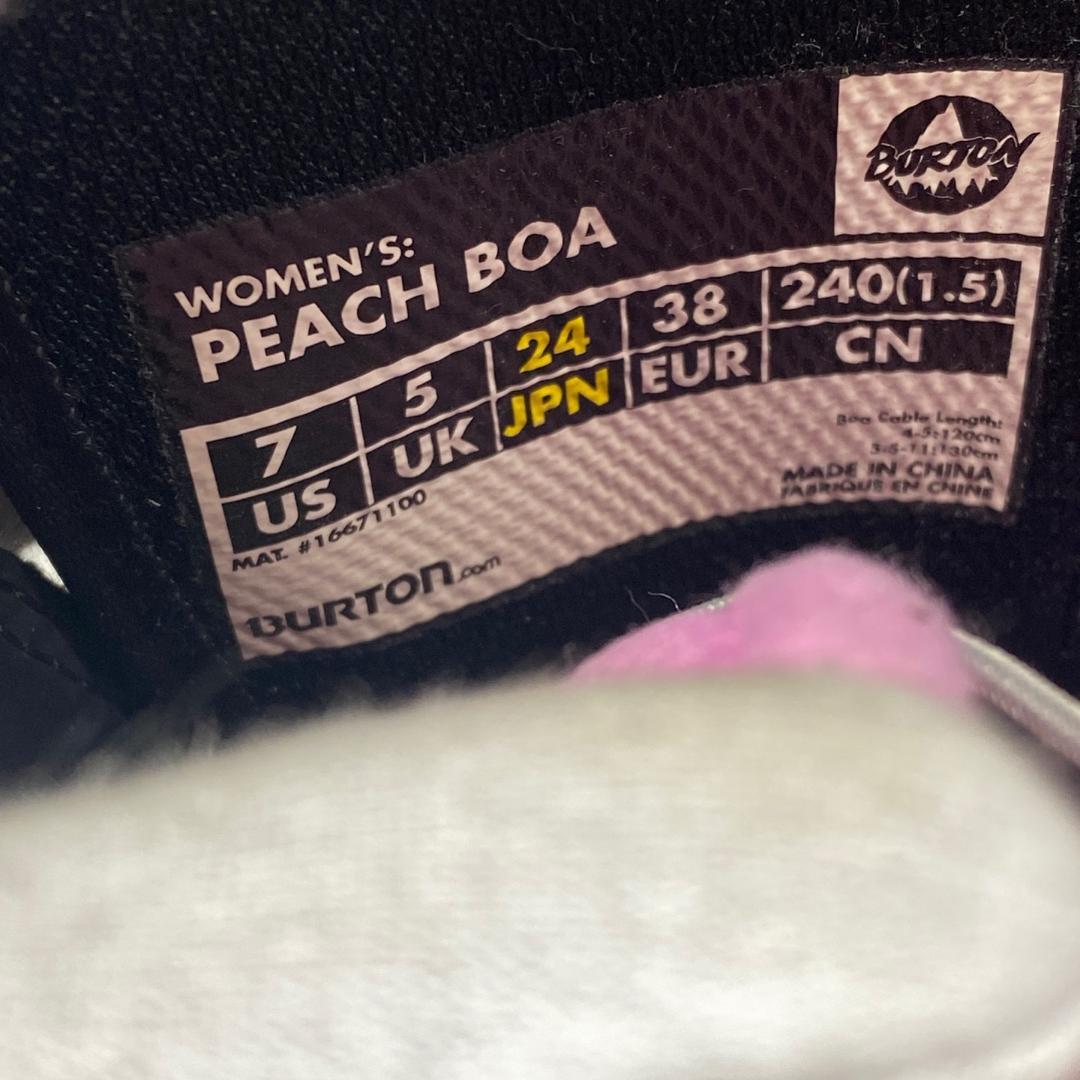 C1011A バートン PEACH BOA スノーボード ブーツ 24㎝ 黒