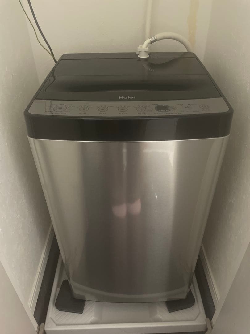 【都内 引取限定】Haier 全自動洗濯機 ステンレスブラック