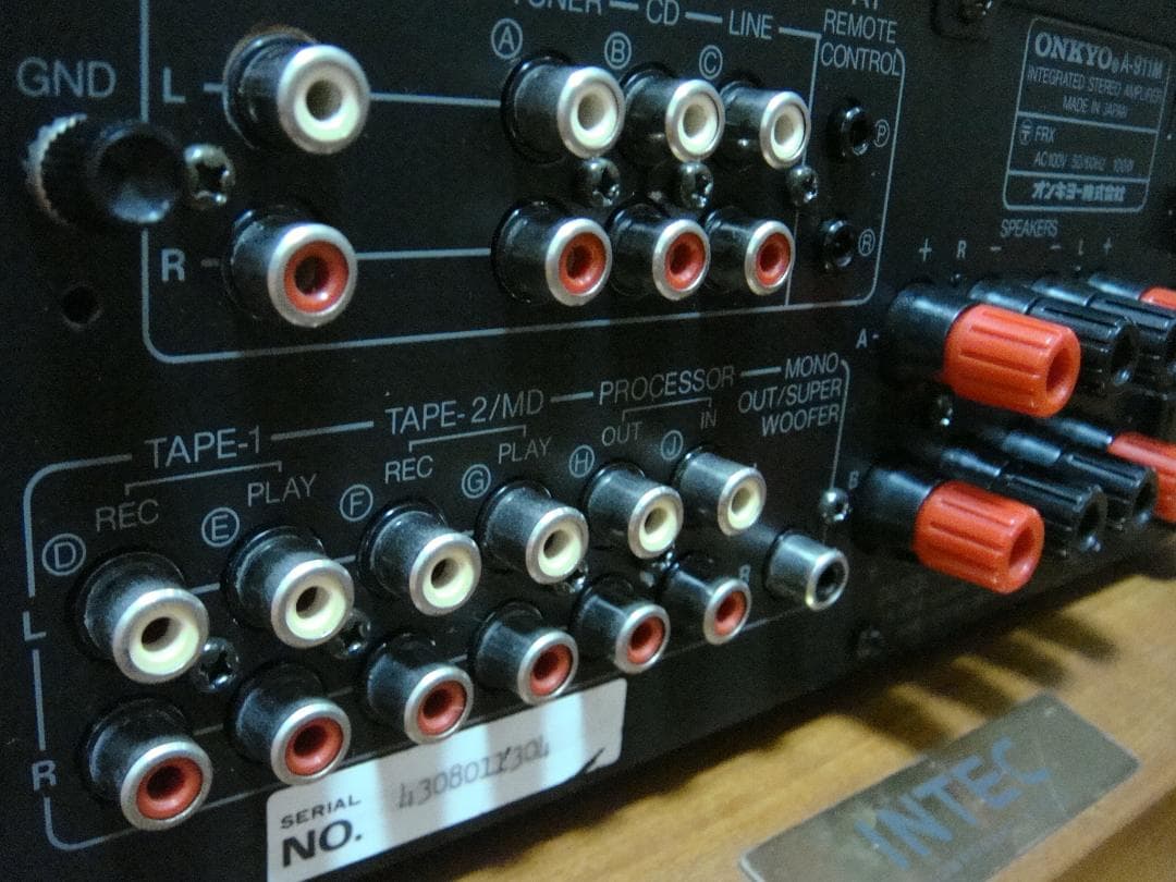 整備済 希少ONKYOオンキョー INTEC275アンプ A-911M黒 取説付