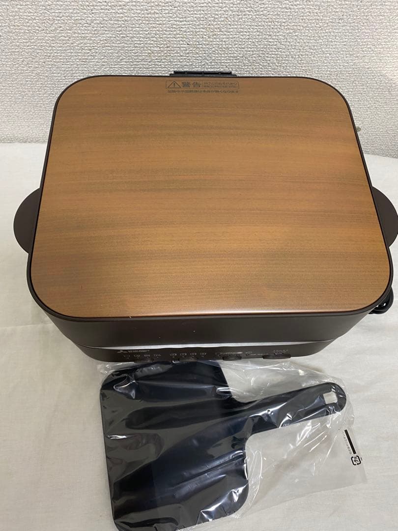 三菱 トースター ウッド調 ブラウン