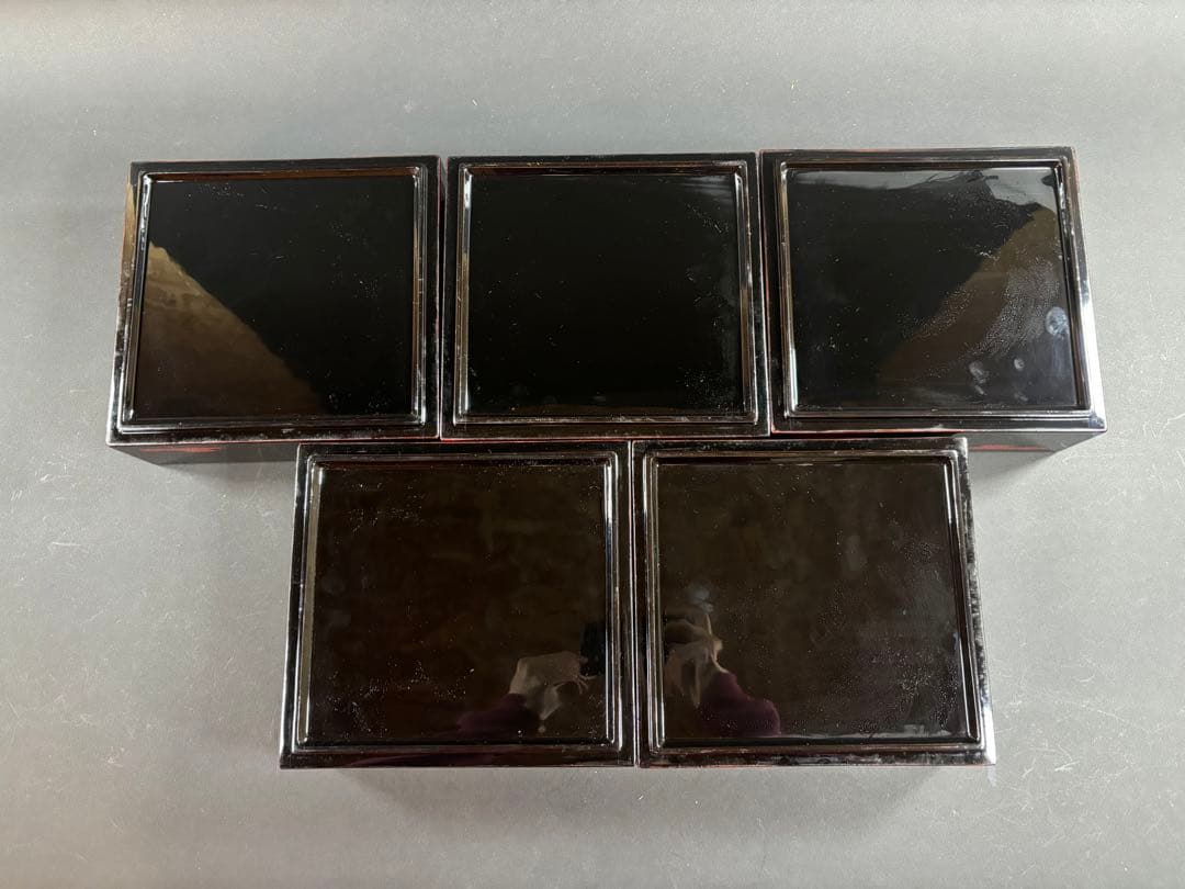 セール　重箱　漆器　五段重　お正月　曙塗　輪島