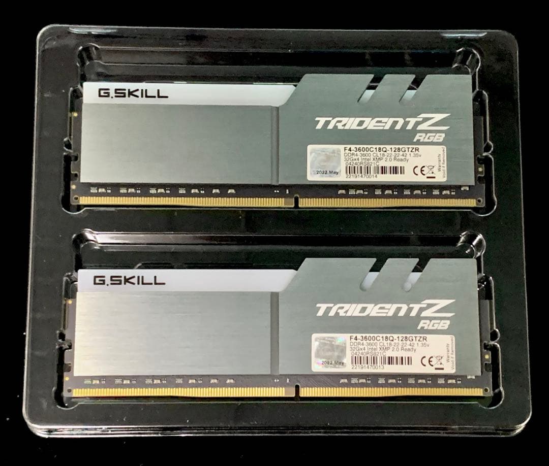 動作確認 G.SKILL 32GB×4 Trident Z　DDR4 3800