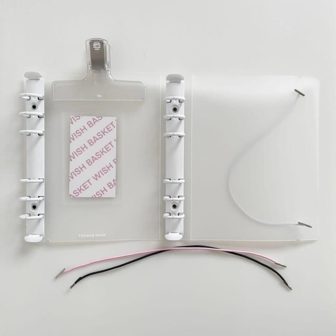 きなこモチ　韓国　貯金　バインダー　ダブルリングバインダー　白　10