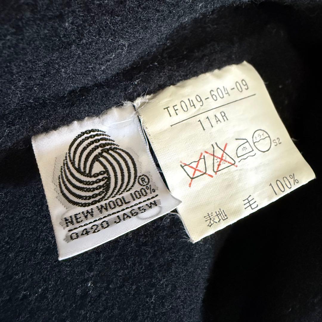 Burberrys ステンカラーコート カシミア混 ビンテージ ブラック 11号