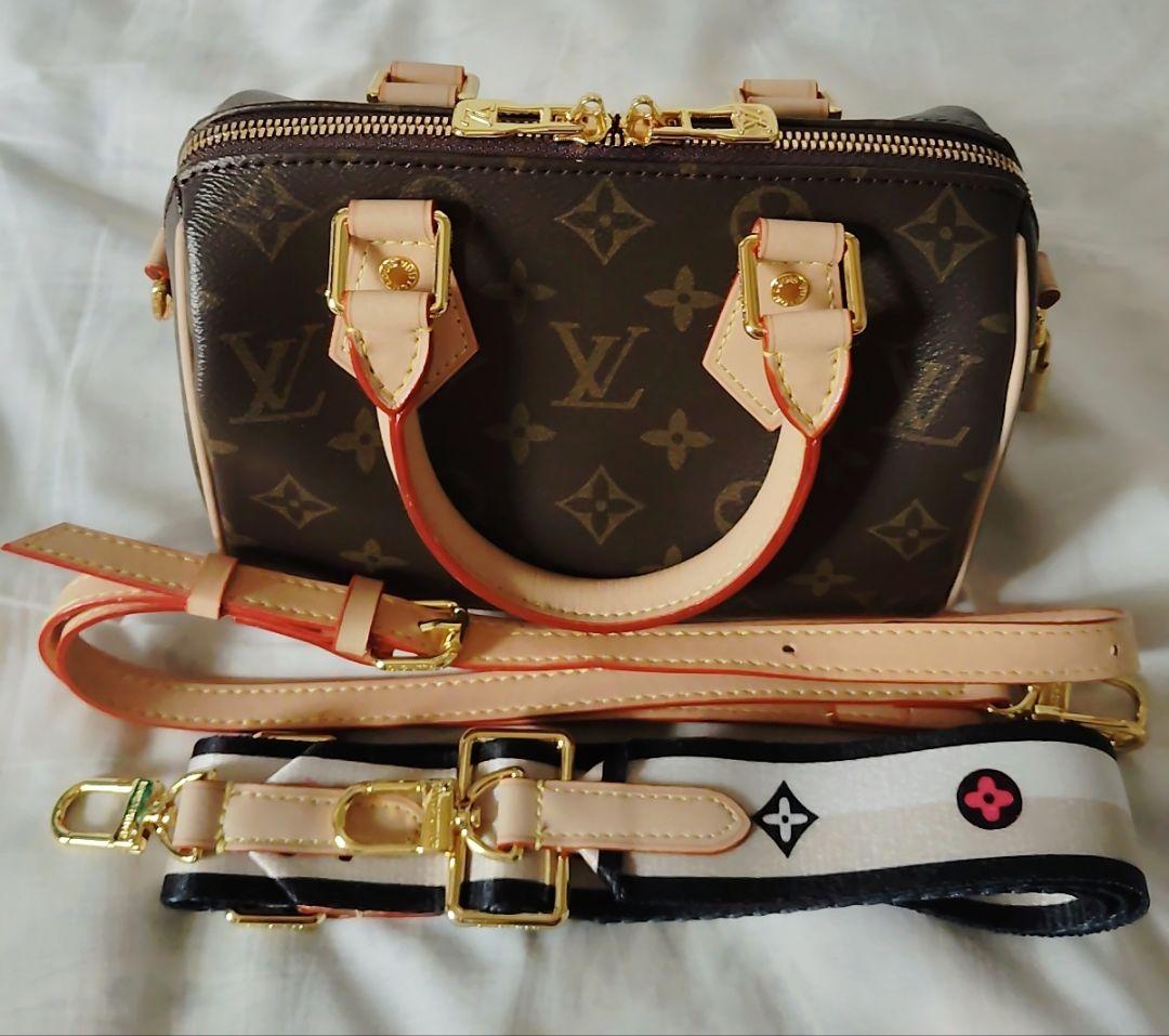 Louis Vuitton ブラウンレザーショルダーバッグ