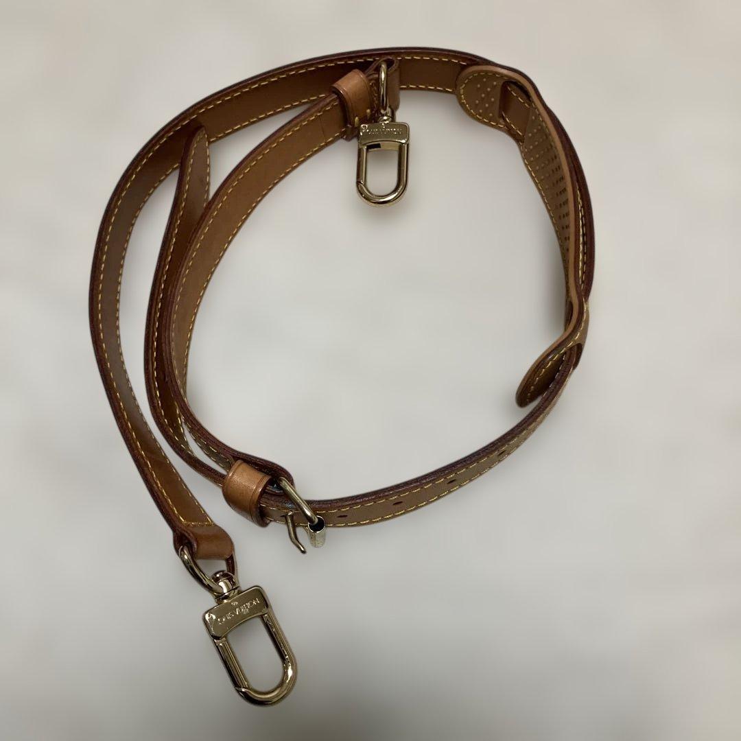 Louis Vuitton ブラウンレザーショルダーストラップ