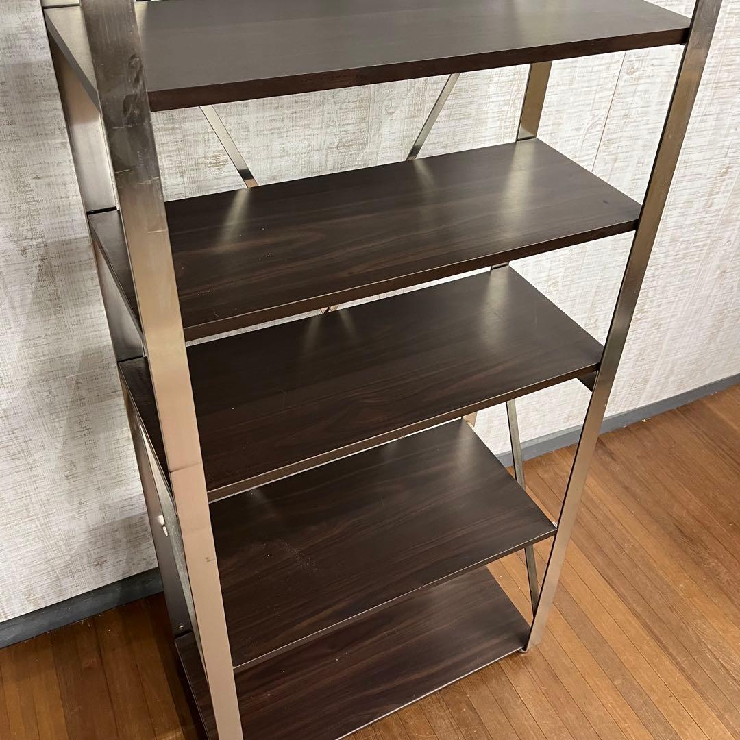 【アンティーク】アイアンフレーム 木製天板 シェルフ 飾り棚 インダストリアル