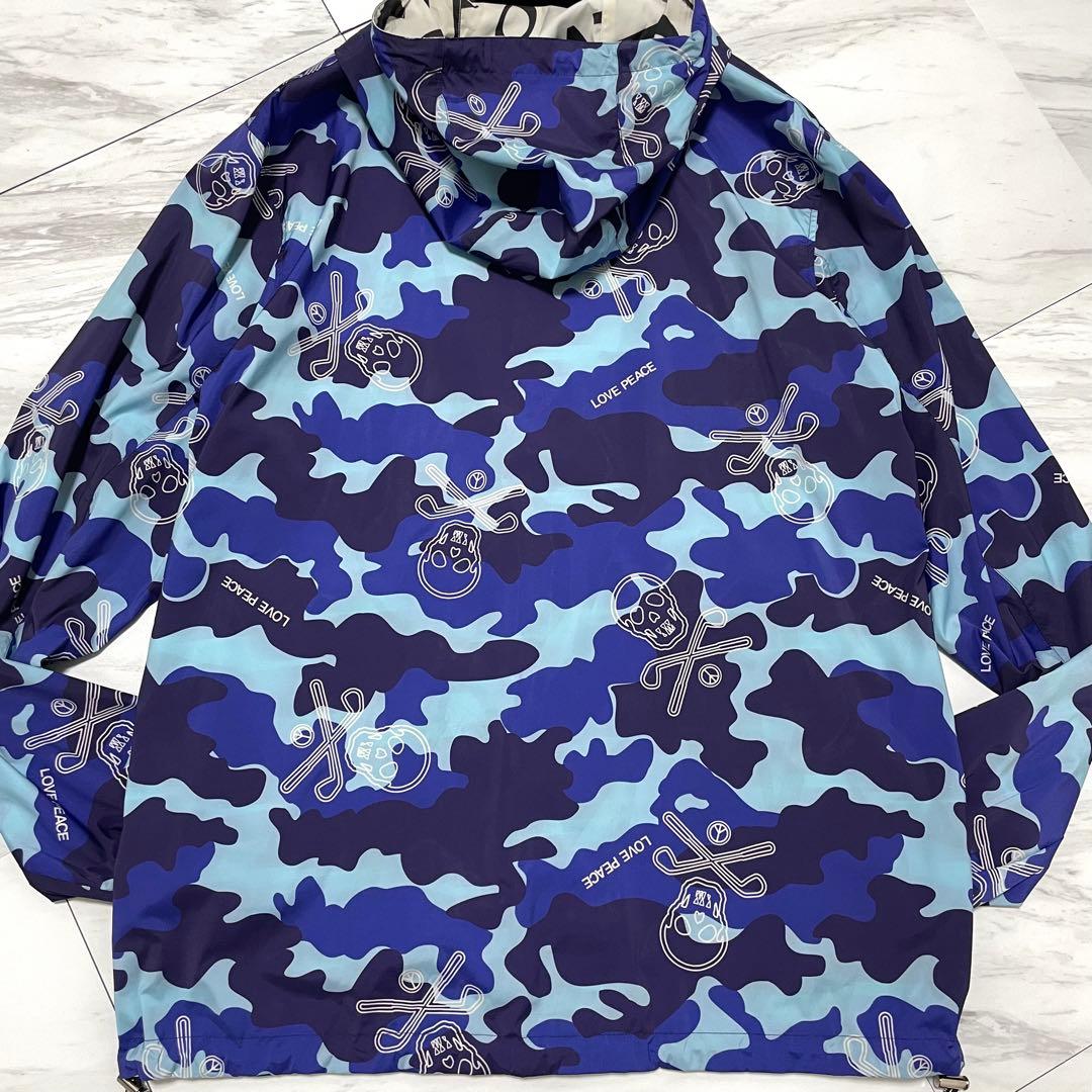 極美品 XL相当⭐️マークアンドロナ リバーシブル ナイロンジャケット 総柄