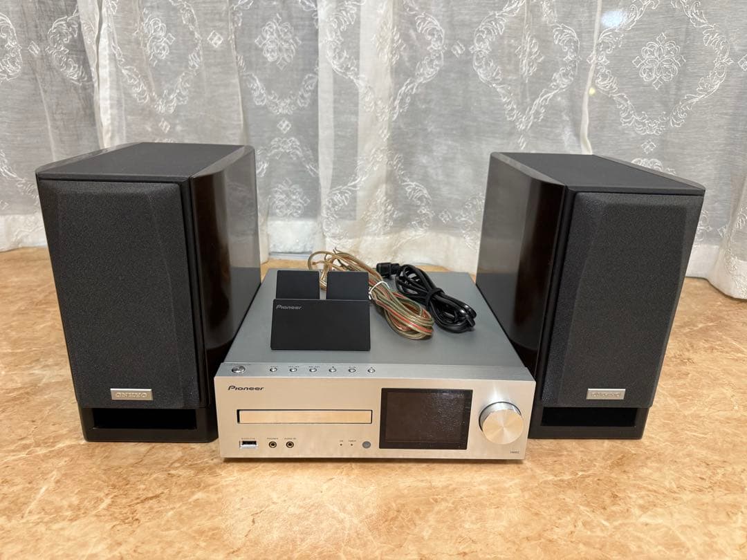 ★美品★Pioneer製ミニコンポ スピーカーがオシャレなウッド調 音響良好♪