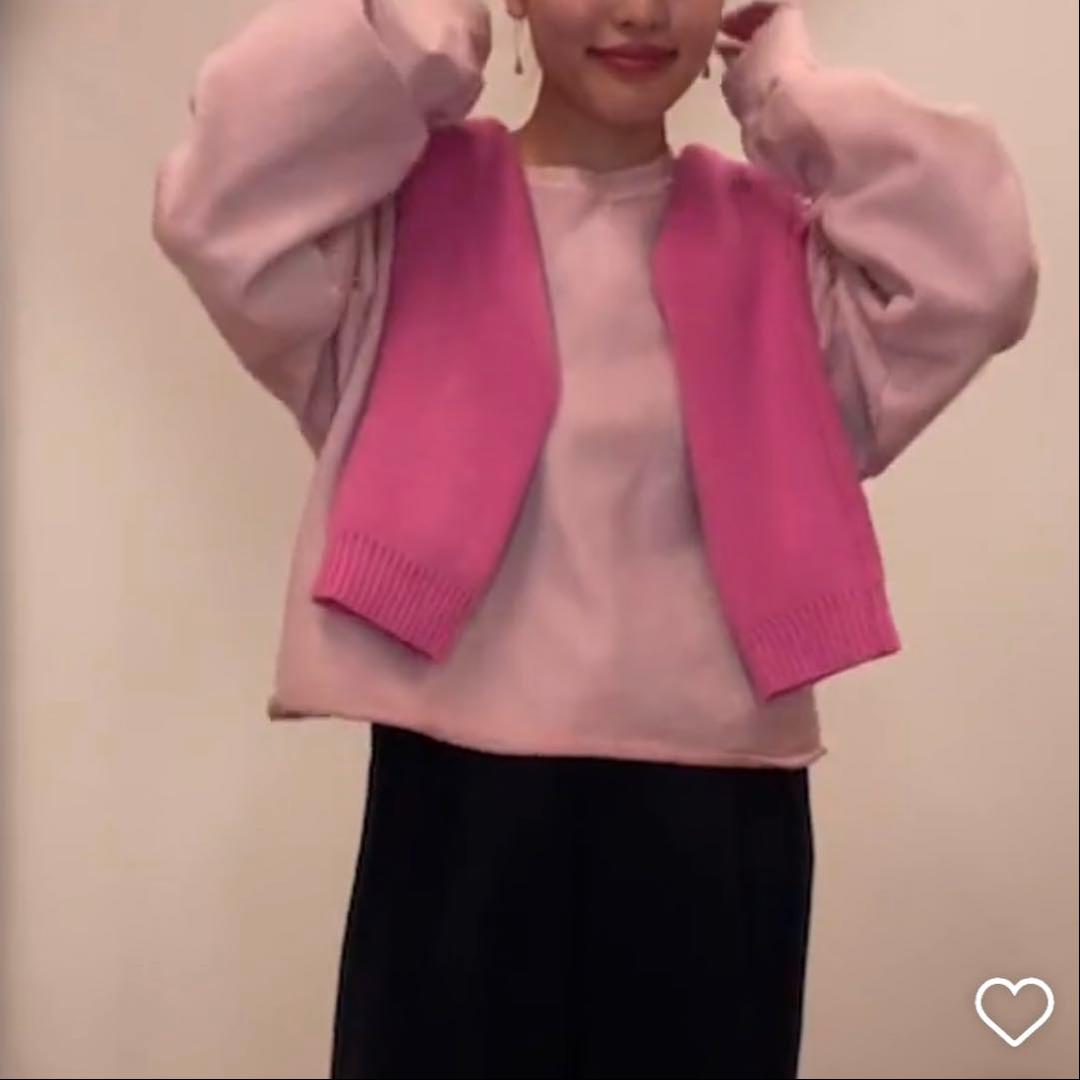 etre tokyo ショートスウェットシャツ　ピンク