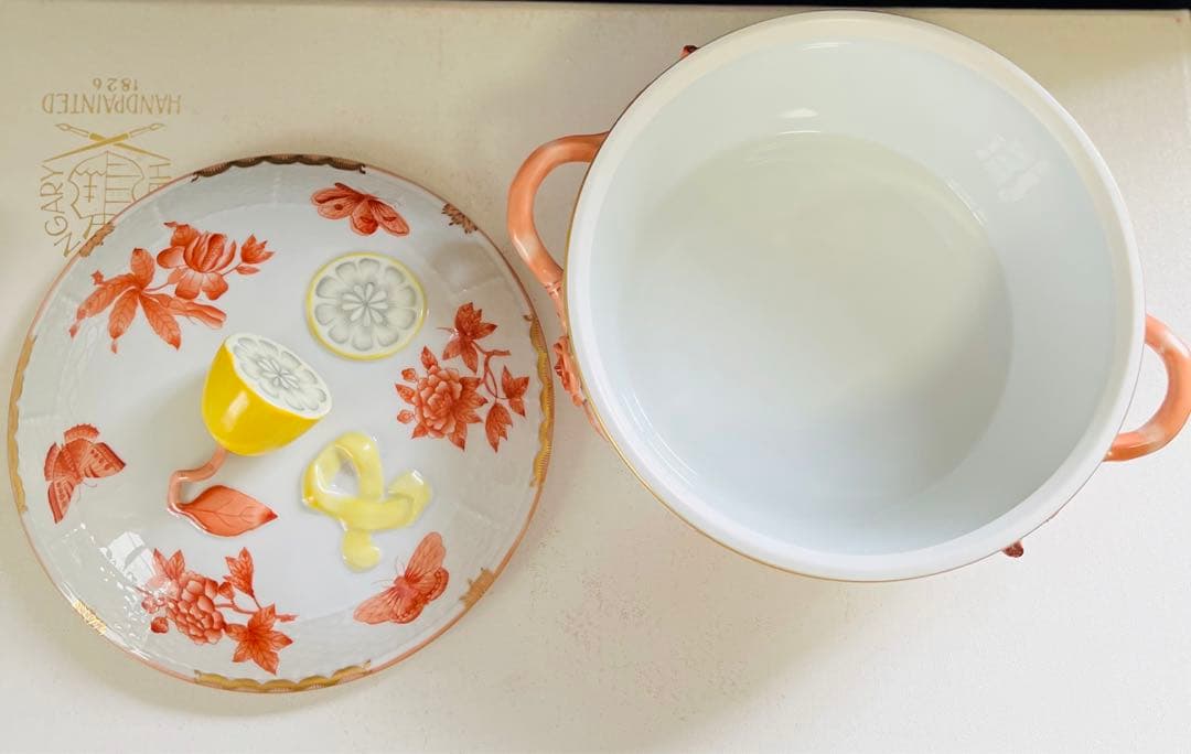 ヘレンド     ヴィクトリアオレンジ　レモン付き　チューリン