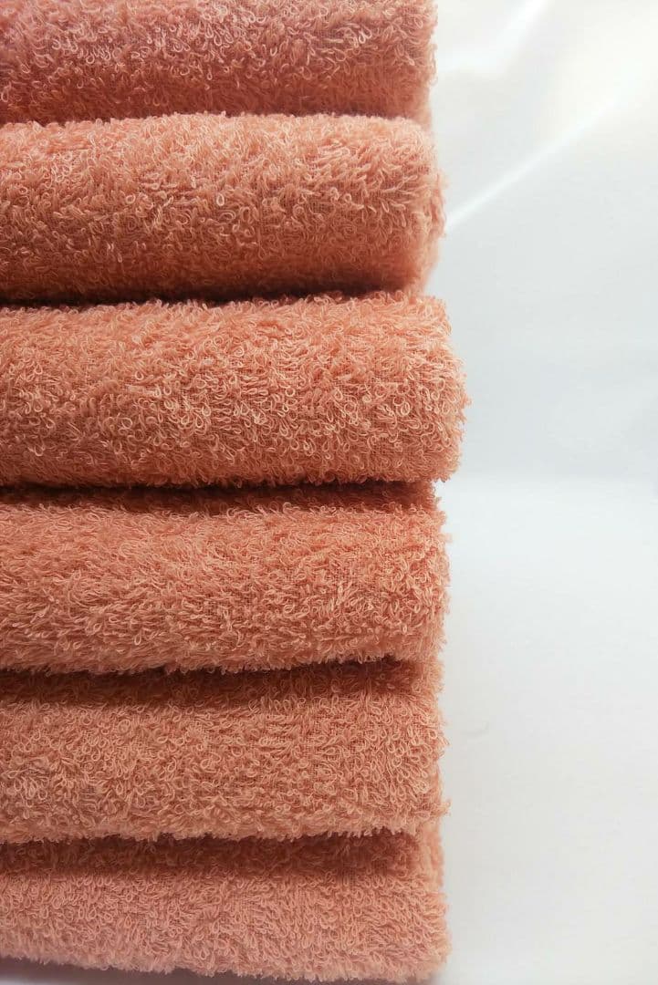 24枚組 新品泉州タオル 高級綿糸コーマコットンフェイスタオル【サーモンピンク】