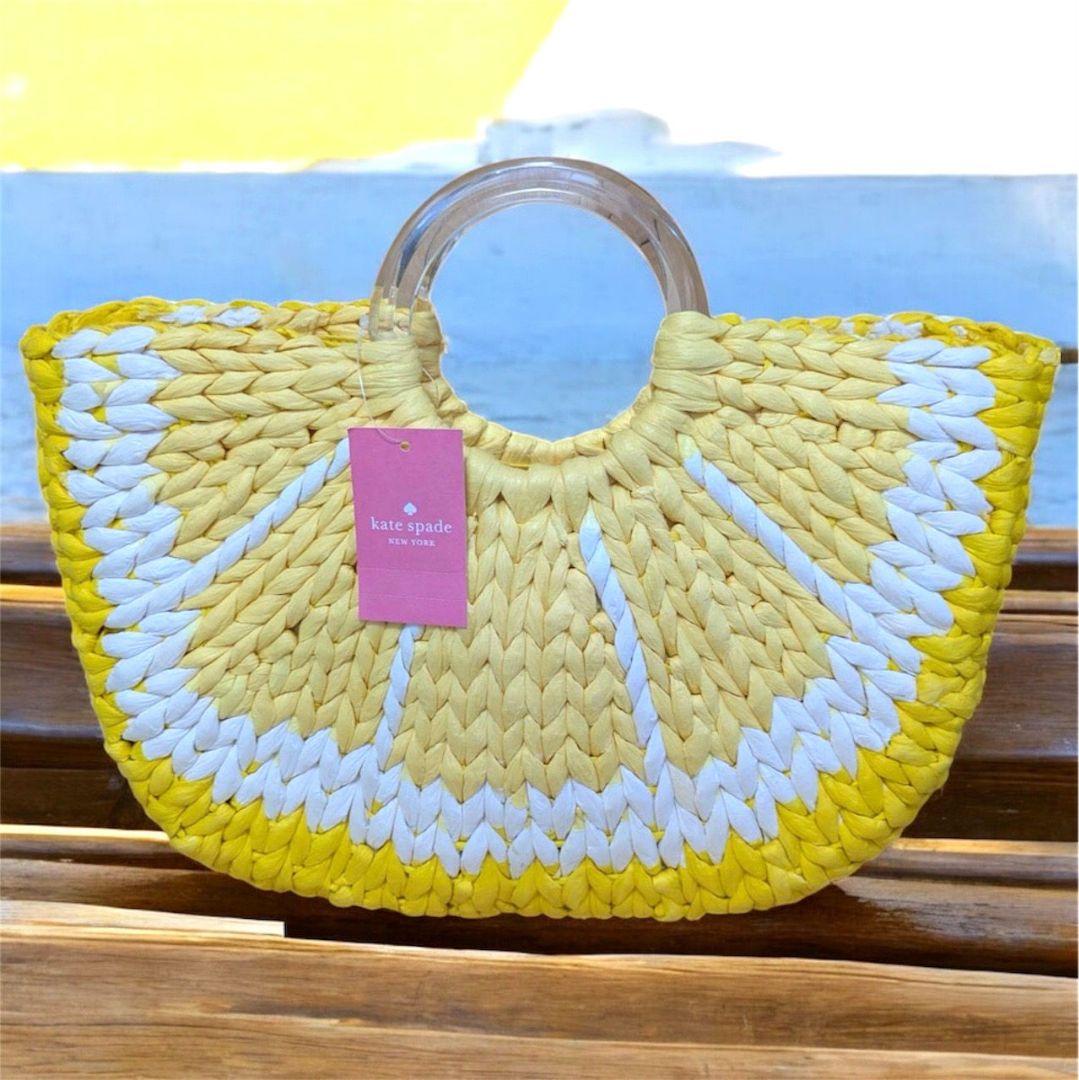 ✨新品未使用✨ ケイトスペード かごバッグ カゴバッグ レモン柄