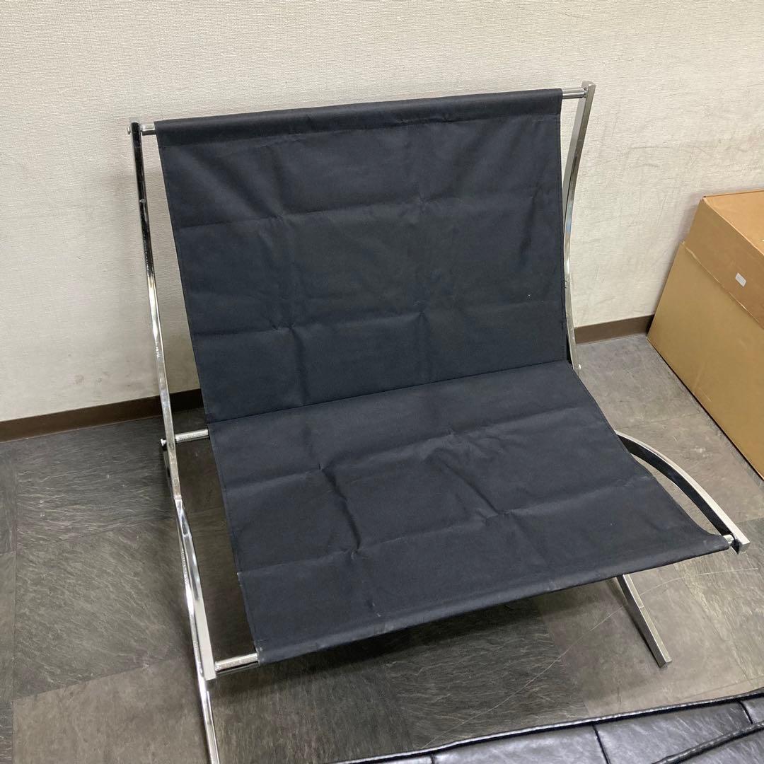 012603 バルセロナチェア 2点セット 1人掛けソファ ブラック組み立て式