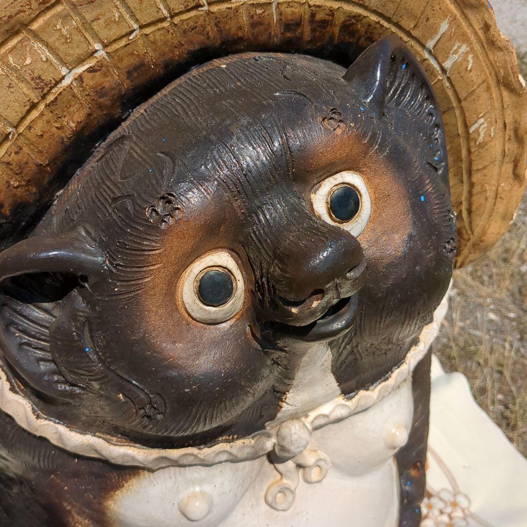 昭和レトロ 信楽焼 たぬき 置物 インテリア 傘立て 店舗 什器 ショップ