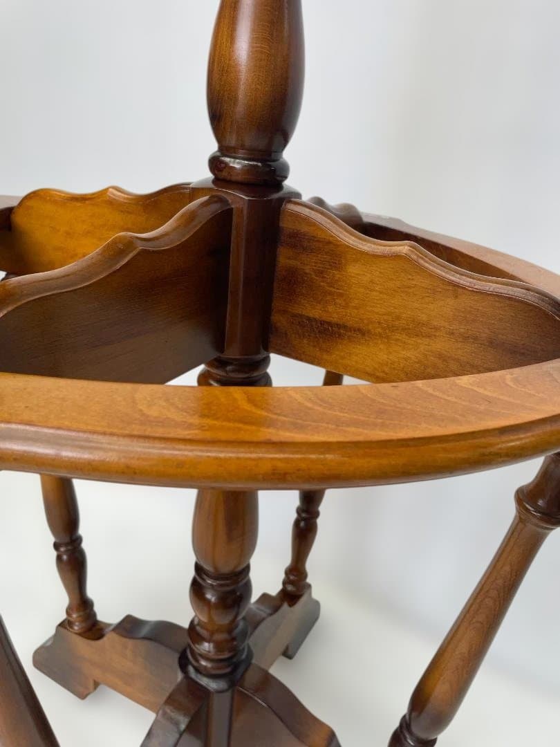 カリモク　コロニアル　アンティーク　ポールハンガー　傘立て　09c84