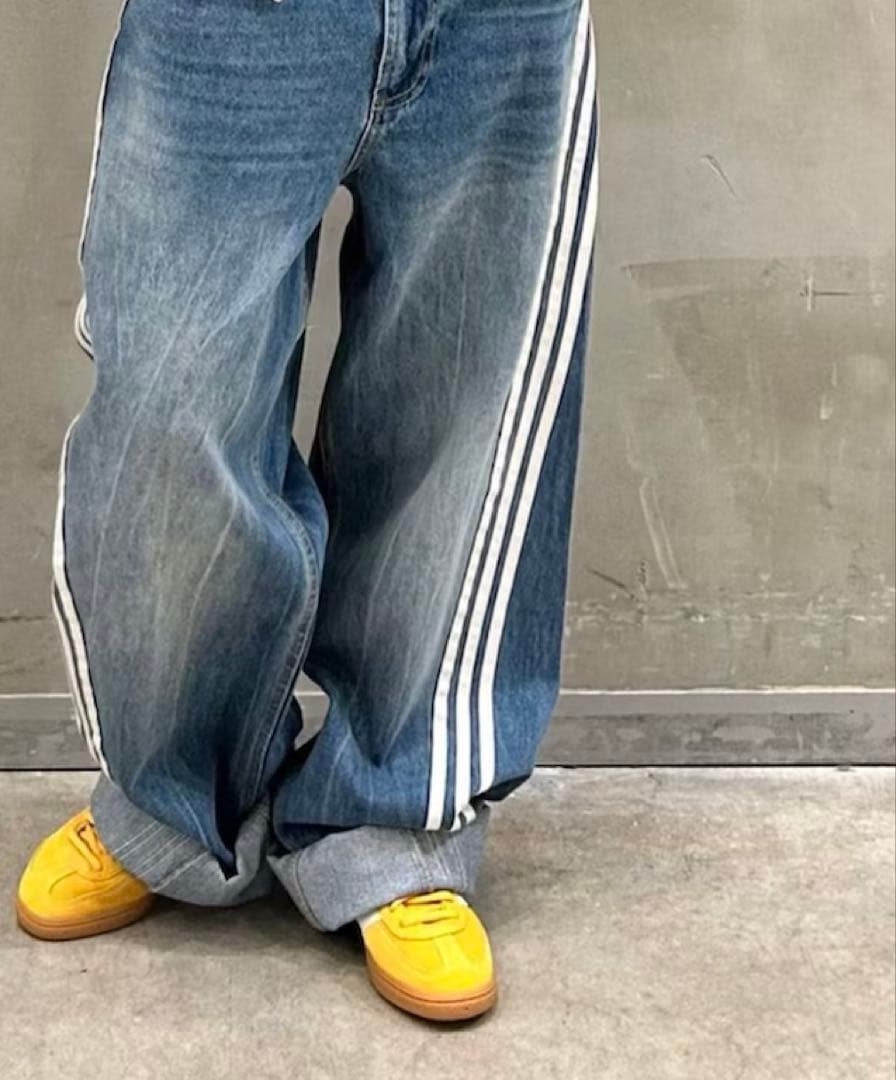 32新品】Adileniumシーズン3 ルーズフィット デニムパンツ インディゴ