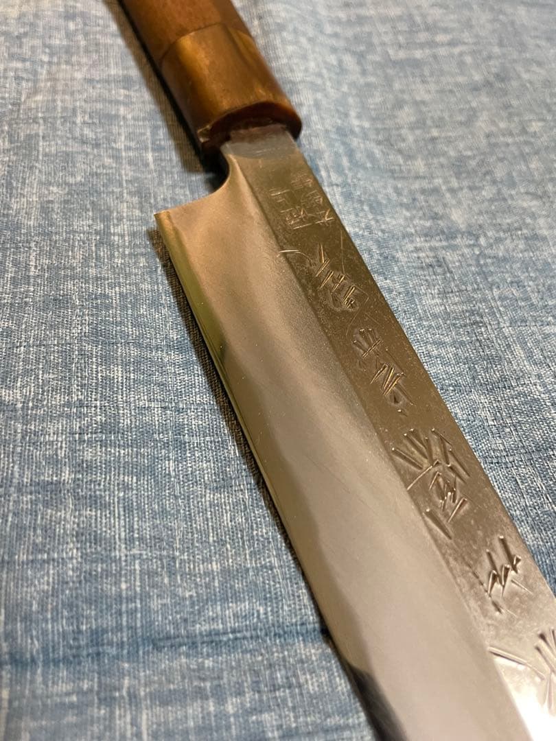 堺　泉州源菊虎　極上本鍛錬　水牛柄　尺　柳刃包丁　28センチ　ヴィンテージ