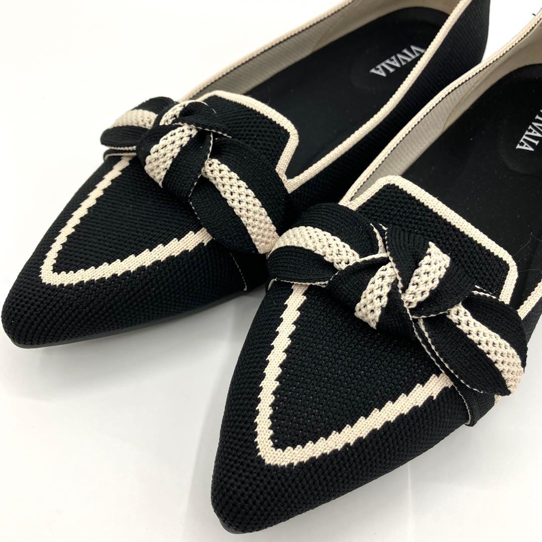 【現行品】　VIVAIA Michelle フラット　パンプス　36 リボン