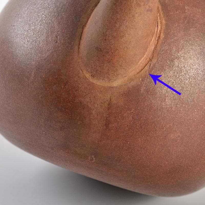 中国　紫砂　朱泥　急須　茶壷　在銘　U　R7299