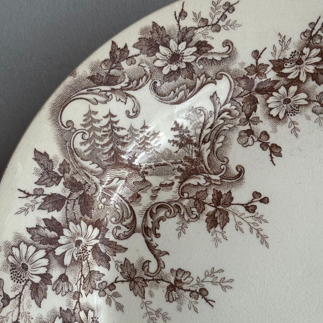 フランスアンティーク ショワジールロワ POMPADOUR ディナープレートD