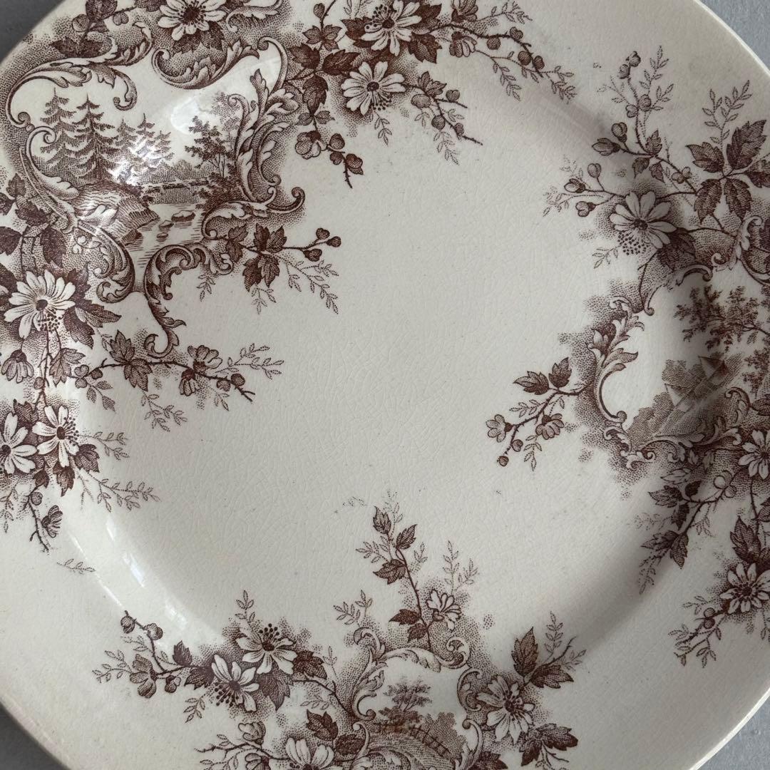 フランスアンティーク ショワジールロワ POMPADOUR ディナープレートD